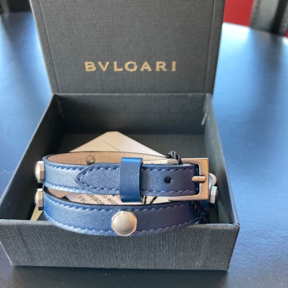 Bulgari double wrap men's leather bracelet - Picture 3 of 3
